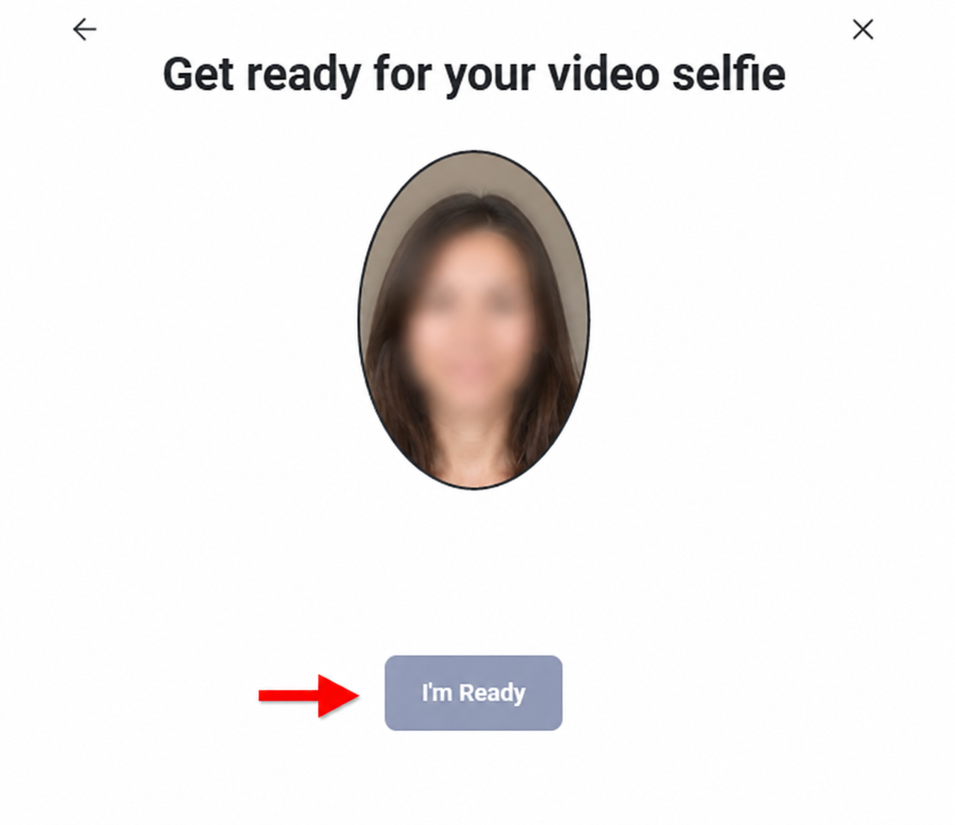 Get ready for video selfie screen during Fansly verification